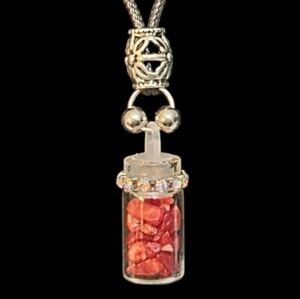 New! Bamboo Coral Gemstone Necklace